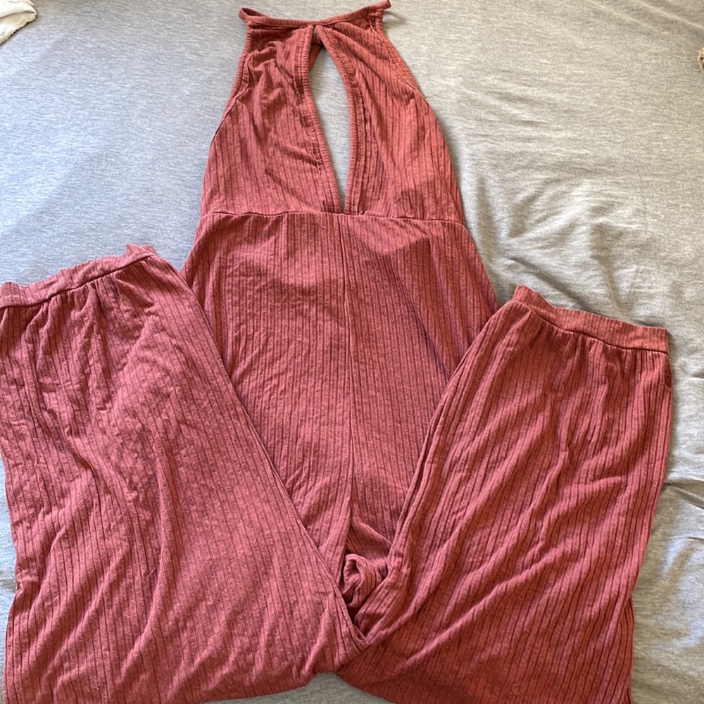 Free people movement backless jumpsuit
